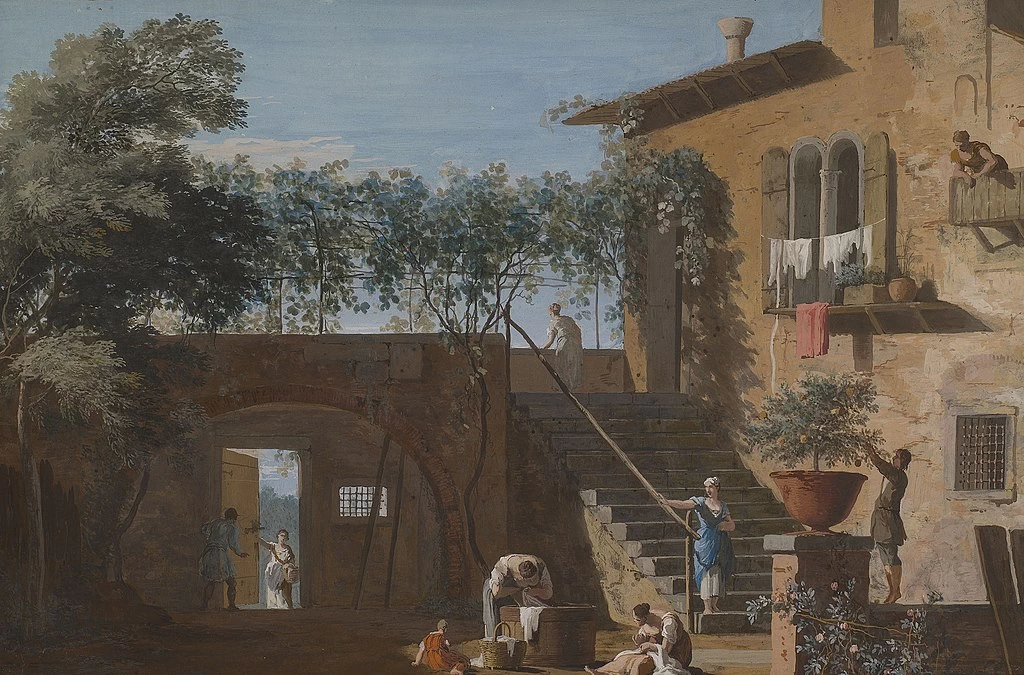 Il cortile di una casa di campagna - Royal Collection